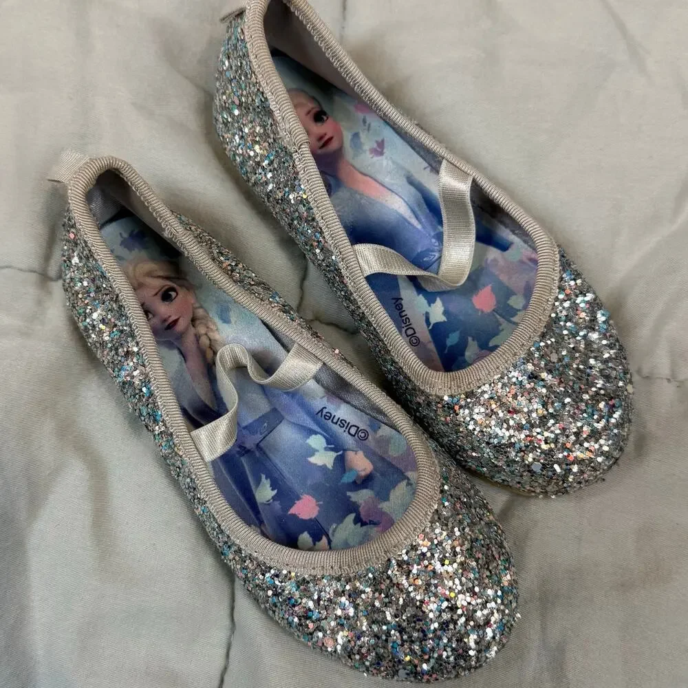 Disney x H&M Glittler Sparkle Frozen Shoes Flats Little Girl 8